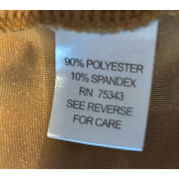 Torn Ronny Kobo Gold Mimi Sabrina Velvet Bell Sleeved Crop  Top - Picture 6 of 7